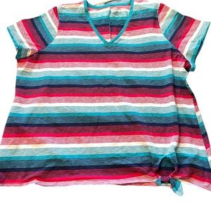 Lane Bryant V-neck Striped size 30/32 NWOT